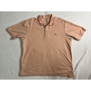 Tommy Bahama IslandZone Supima Men's Polo Shirt Peach Dolphin Logo XL